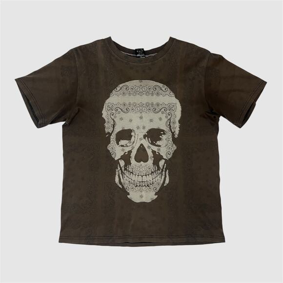 Number Nine AW07 Paisley Skull Tee - Picture 1 of 8